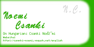 noemi csanki business card
